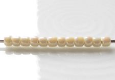 Picture of Japanese seed bead, round, size 11/0, Toho, opaque, light cream white, rainbow