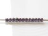 Picture of Japanese seed bead, round, size 11/0, Toho, opaque gunmetal, metallic amethyst iris