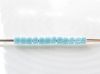 Picture of Cylinder beads, size 11/0, Treasure, opaque, sky blue, luster, 5 grams