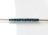 Picture of Cylinder beads, size 11/0, Treasure, black blue-lined, rainbow crystal, 5 grams