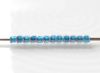 Picture of Cylinder beads, size 11/0, Treasure, denim blue-lined, rainbow crystal, 5 grams