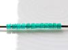 Image de Perles cylindrique, taille 11/0, Treasure, opaque, vert marin clair, lustré Ceylan, 5 grammes