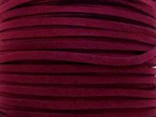 Picture of 3x1,2 mm, Ultra suede synthetic lace, deep burgundy red, 5 meters