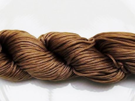 Image de Fil de jade - corde tressée de nylon, 0.8 mm, beige, 5 mètres