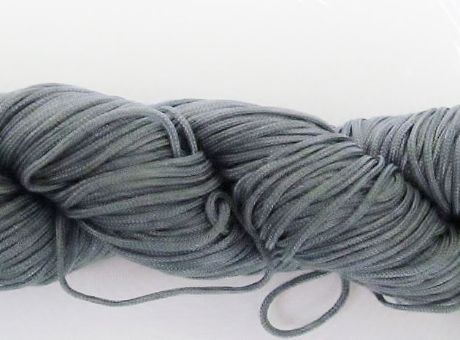 Image de Fil de jade - corde tressée de nylon, 0.8 mm, gris, 5 mètres