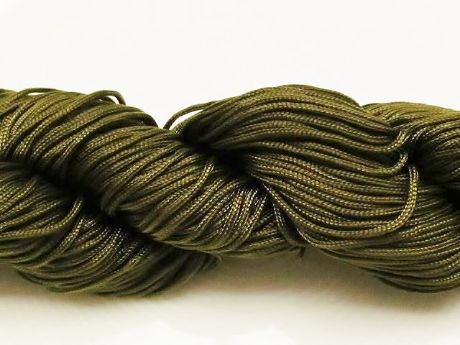 Picture of Chinese knotting cord - braided nylon cord, 0.8 mm, jade green, 5 meters