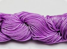 Afbeeldingen van Chinese knopenkoord - gevlochten nylon koord, 0.8 mm, lavendelblauw, 5 meter