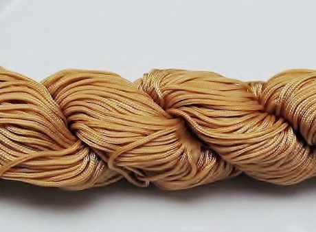 Picture of Chinese knotting cord - braided nylon cord, 0.8 mm, light beige, 5 meters