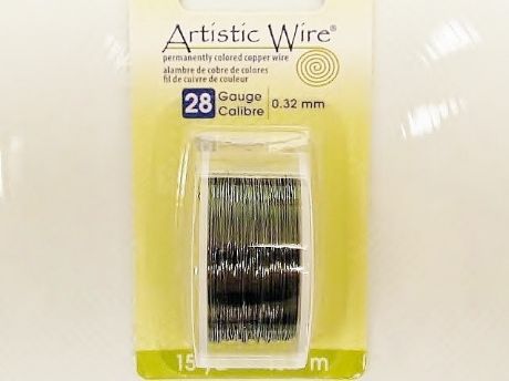 Afbeeldingen van Artistic Wire, koperdraad, 0.32 mm, olijfgroene email
