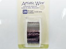 Image de Artistic Wire, fil de cuivre, 0.32 mm, émail bronze à canon (gunmetal)
